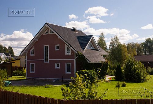 Построенный каркасный дом ок 170 кв м с балконом и террасой Северная корона 65 в пос. Волочаевка - 11