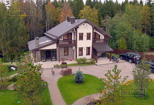 Строительство современного каркасного коттеджа с цокольным этажом в п Ольшаники - 1