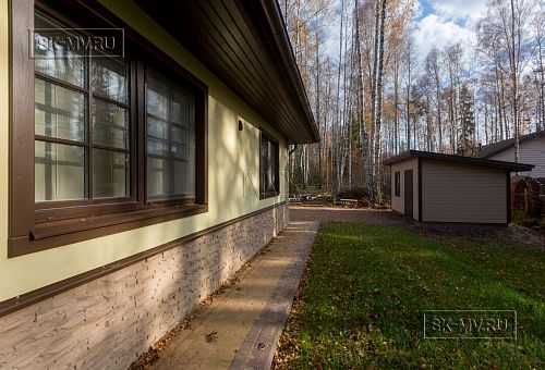 Построенный одноэтажный дом из газобетона с шатровой крышей в СНТ Фауна - 25