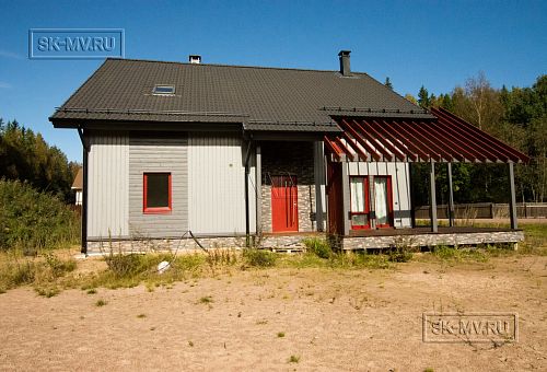 Строительство энергоэффективного каркасного дома в современном стиле, в п Галактика - 5