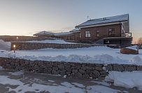 Фото репортаж с места строительства комбинированного дома площадью 1400 кв м с цоколем и СПА в д Пеники Ленобласти - мини - 12