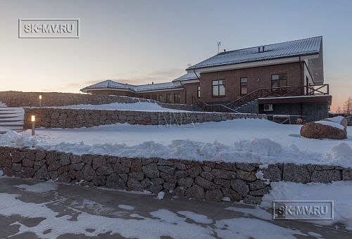 Фото репортаж с места строительства комбинированного дома площадью 1400 кв м с цоколем и СПА в д Пеники Ленобласти - 12