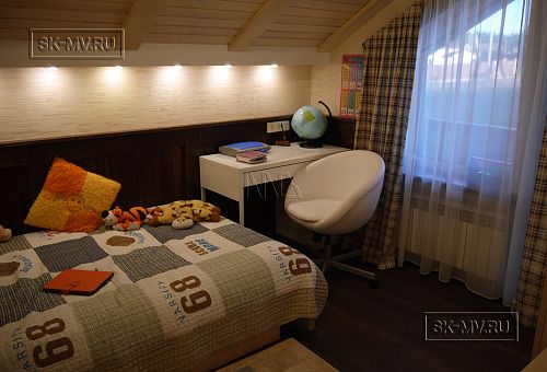 Пример внутренней отделки комбинированного загородного дома с цокольным этажом в п Ольшанки - 15