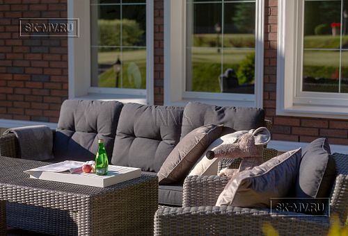 Одноэтажная усадьба в английском стиле в КП Галактика, технология каркас - 26