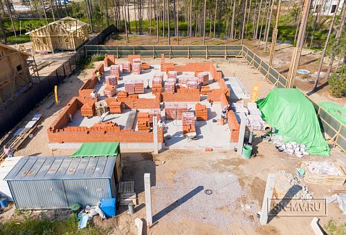 Монтаж индивидуального расчётного фундамента УШП PRO для строительства кирпичного двухэтажного дома в Рощино 2, S плиты = 340 кв.м, Лениградская обл. - 50