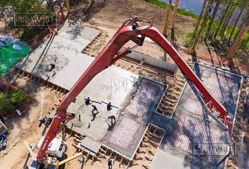 Монтаж индивидуального расчётного фундамента УШП PRO для строительства кирпичного дома в Рощино 2, S плиты = 530 кв.м, Лениградская обл. - 31