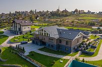 Фото репортаж с места строительства комбинированного дома площадью 1400 кв м с цоколем и СПА в д Пеники Ленобласти - мини - 49