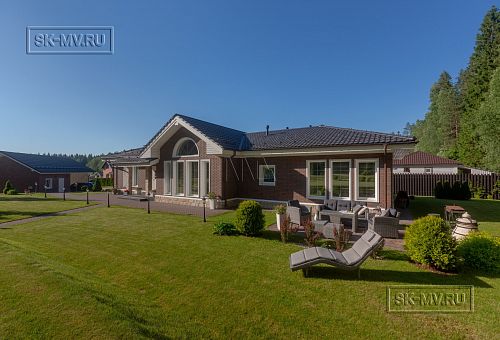 Одноэтажная усадьба в английском стиле в КП Галактика, технология каркас - 54