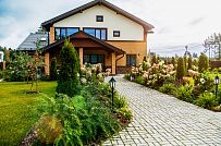 Строительство большого двухэтажного газобетонного коттеджа с комбинированной фасадной отделкой кирпичом и штукатуркой в КП Сосновое - мини - 24