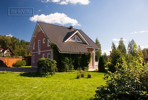 Построенный каркасный дом ок 170 кв м с балконом и террасой Северная корона 65 в пос. Волочаевка - 16