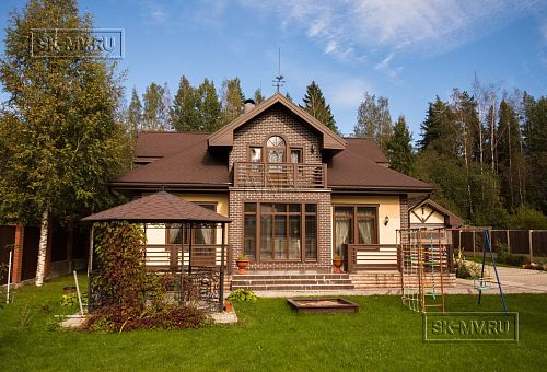 Построенный современный каркасный дом с комбинированным фасадом Галактика 3 - 4