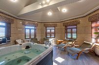 Фото репортаж с места строительства комбинированного дома площадью 1400 кв м с цоколем и СПА в д Пеники Ленобласти - мини - 19