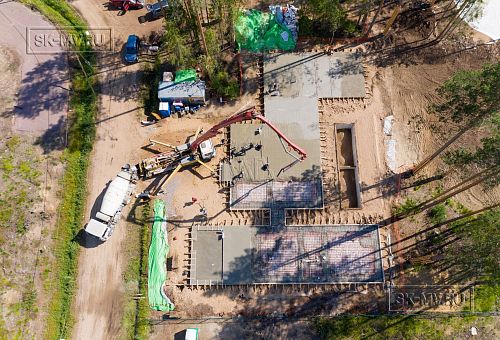 Монтаж индивидуального расчётного фундамента УШП PRO для строительства кирпичного дома в Рощино 2, S плиты = 530 кв.м, Лениградская обл. - 34